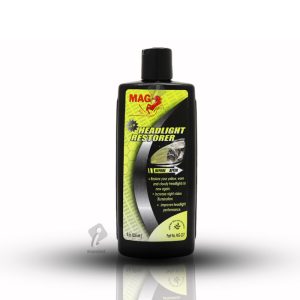 پولیش چراغ مخصوص از بین بردن خط و خش و ماتی چراغ‌های خودرو مگ Headlight Restorer MAG این محصول به نرمی خط و خراش‌های روی سطح پلاستیکی را حذف می‌کند و سطح را به خوبی تمیز کرده و پولیش می‌کند.