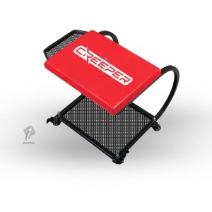 صندلی دیتیلینگ چرخ دار با جعبه قرمز مدل Rolling Creeper Seat Red