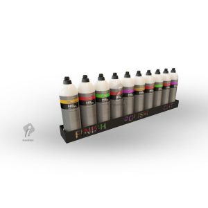 هولدر شیر پولیش پانزده تایی مشکی مدل Creeper Polished black wall holder for 15 pieces