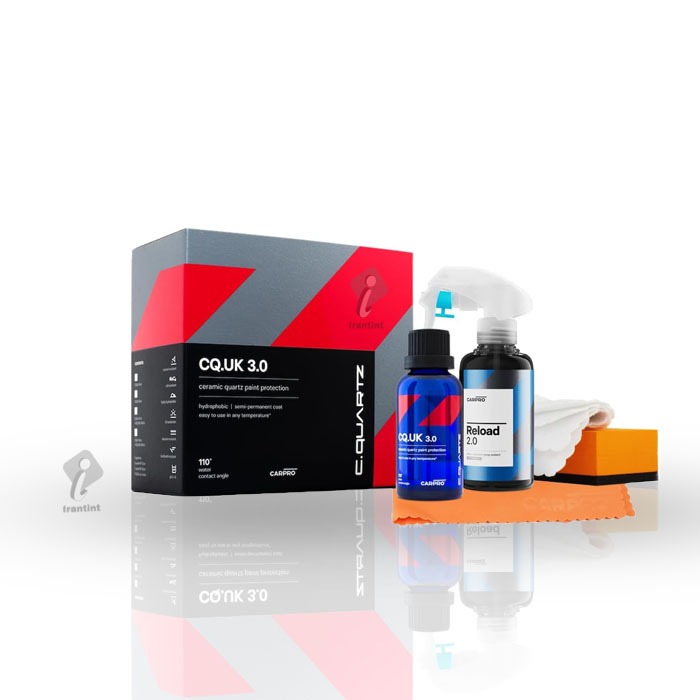 پوشش نانو سرامیک CARPRO CQUARTZ CQ.UK 3.0 به همراه اسپری Reload 2.0 برای محافظت از رنگ خودرو