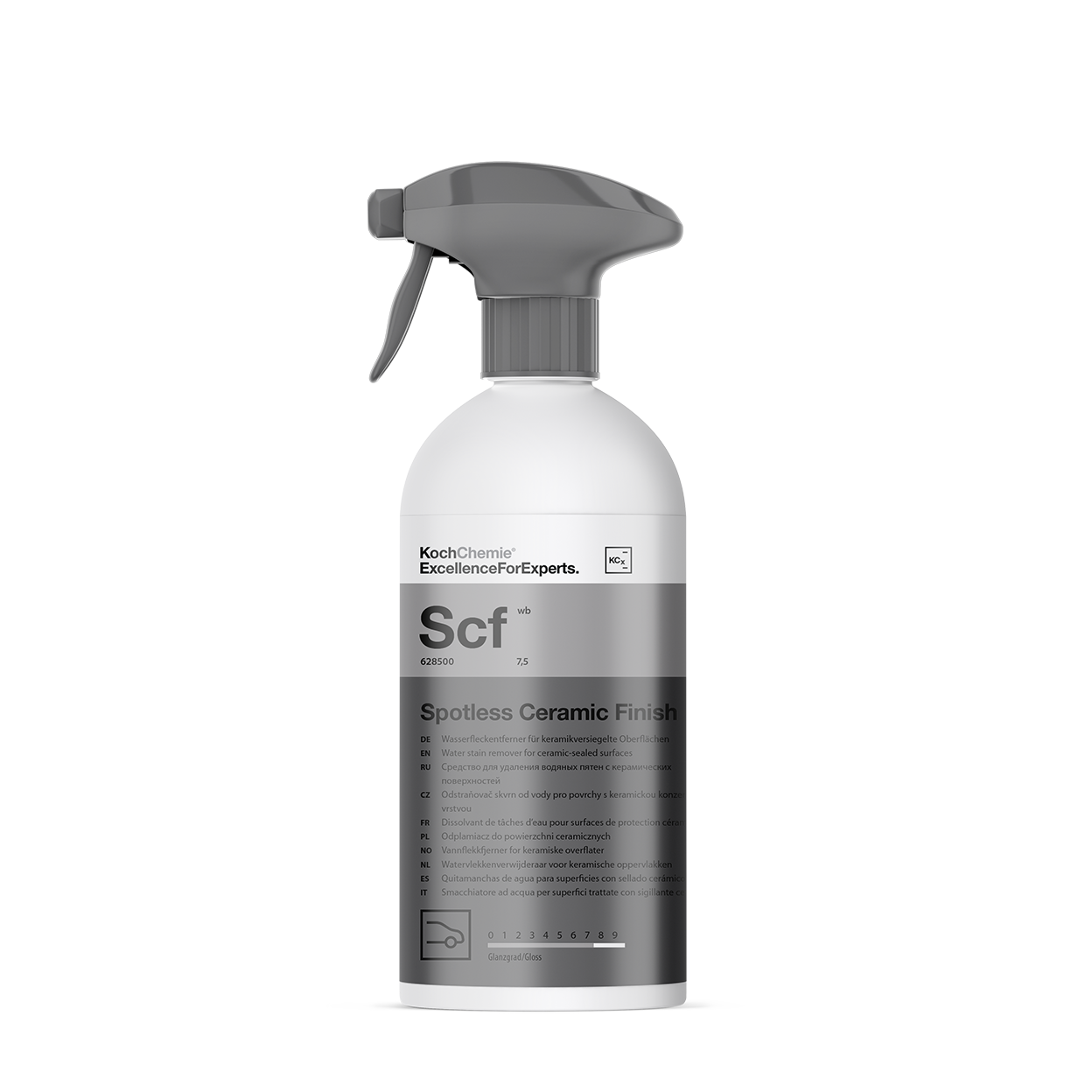 اسپری حذف لکه آب کوکمی کخ شیمی Spotless Ceramic Finish حجم 500 میلی‌لیتر برای پاک کردن رسوبات آب از بدنه و خودروهای سرامیک‌شده